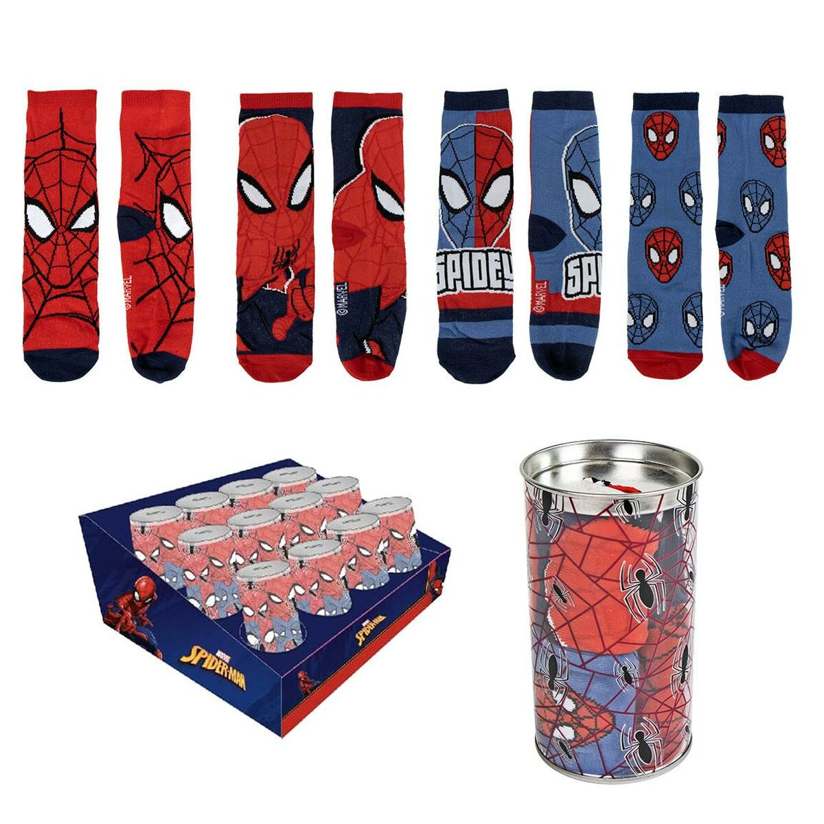 Strumpor Spider-Man Strumpor Unisex 4 pairs